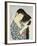 A Young Woman Combing Her Hair-Ioki Bunsai-Framed Giclee Print