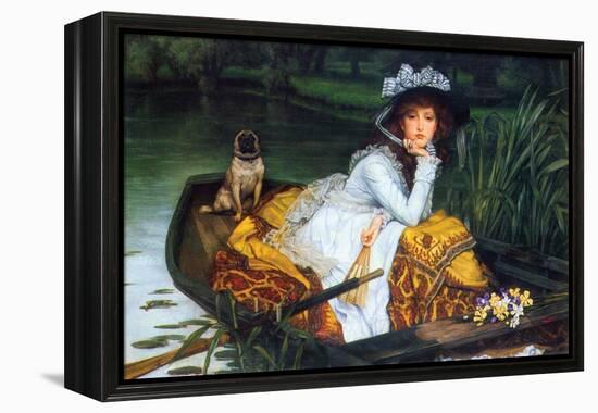 A Young Woman in a Boat-James Tissot-Framed Stretched Canvas