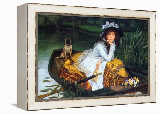 A Young Woman In a Boat-James Tissot-Framed Stretched Canvas