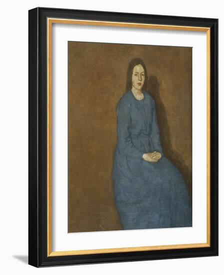 A Young Woman in Blue, C.1914-15-Gwen John-Framed Giclee Print