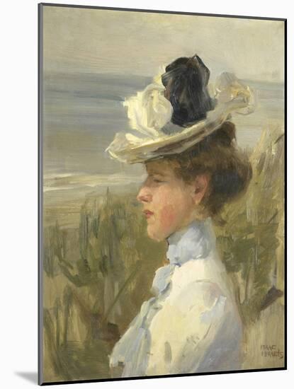 A Young Woman Looking Out over the Sea-Isaac Israels-Mounted Art Print
