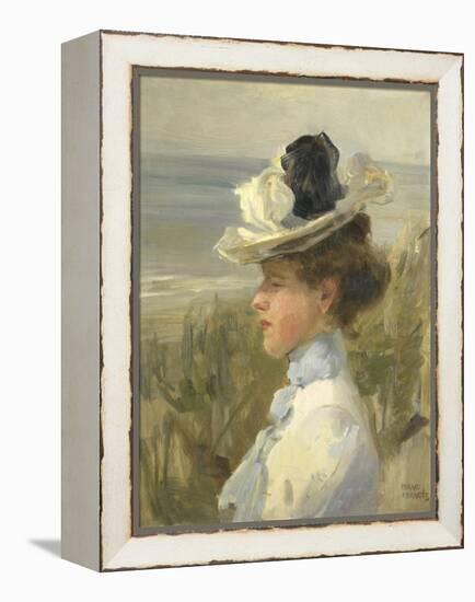 A Young Woman Looking Out over the Sea-Isaac Israels-Framed Stretched Canvas