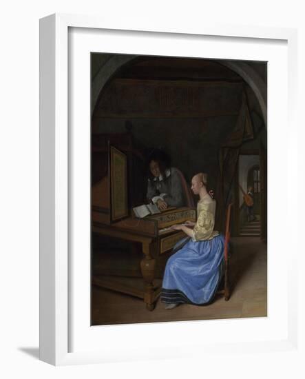 A Young Woman Playing a Harpsichord, C. 1660-Jan Havicksz Steen-Framed Giclee Print