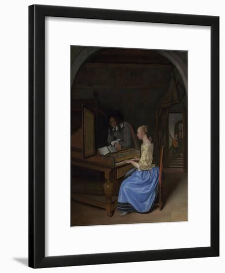 A Young Woman Playing a Harpsichord, C. 1660-Jan Havicksz Steen-Framed Giclee Print