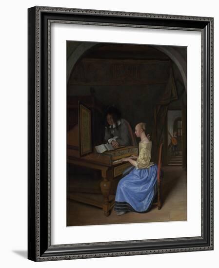 A Young Woman Playing a Harpsichord, C. 1660-Jan Havicksz Steen-Framed Giclee Print