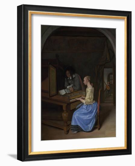 A Young Woman Playing a Harpsichord, C. 1660-Jan Havicksz Steen-Framed Giclee Print