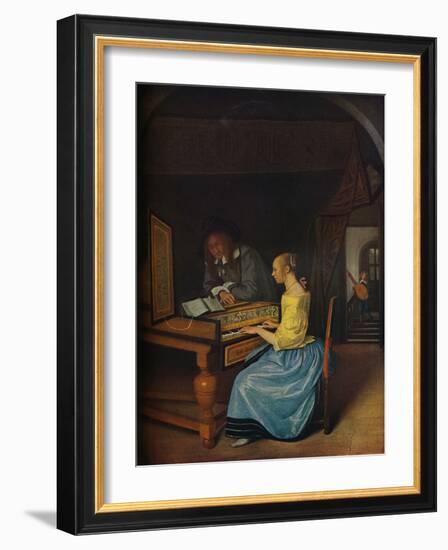 'A Young Woman playing a Harpsichord to a Young Man', 1659-Jan Steen-Framed Giclee Print