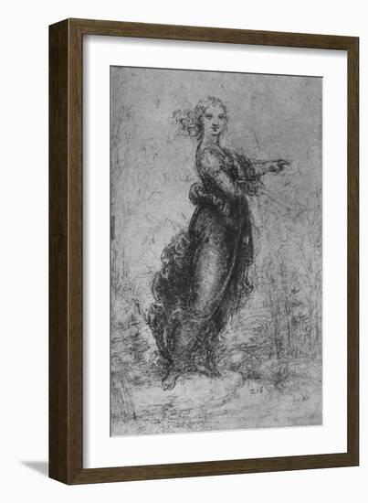 'A Young Woman Pointing', c1480 (1945)-Leonardo Da Vinci-Framed Giclee Print