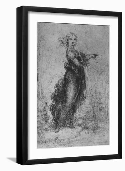 'A Young Woman Pointing', c1480 (1945)-Leonardo Da Vinci-Framed Giclee Print
