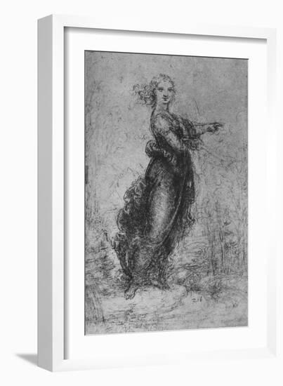 'A Young Woman Pointing', c1480 (1945)-Leonardo Da Vinci-Framed Giclee Print