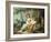 A Young Woman Seated with a Dog and a Watering Can in a Garden-Jean-Honoré Fragonard-Framed Giclee Print