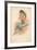 A Young Woman Sheltering Beneath a Parasol-null-Framed Giclee Print