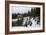 A Young Woman Skins Up A Hill Towards A Hut In The Backcountry Near Mt Rainier National Park, Wa-Michael Hanson-Framed Photographic Print