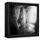 A Young Woman Smoking a Cigarette Seated in the Sunlight Shining through a Window-Rafal Bednarz-Framed Premier Image Canvas