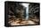 A Young Woman Stretches under Cachoeira Mosquito in Chapada Diamantina National Park-Alex Saberi-Framed Premier Image Canvas