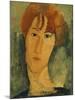 A young Woman with a Reddish Brown Collar-Amedeo Modigliani-Mounted Giclee Print