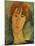 A young Woman with a Reddish Brown Collar-Amedeo Modigliani-Mounted Giclee Print