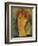 A young Woman with a Reddish Brown Collar-Amedeo Modigliani-Framed Giclee Print