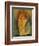 A young Woman with a Reddish Brown Collar-Amedeo Modigliani-Framed Giclee Print