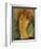 A young Woman with a Reddish Brown Collar-Amedeo Modigliani-Framed Giclee Print