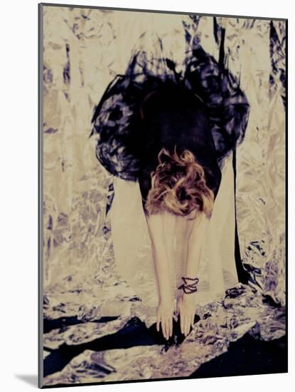 A Young Woman with Red Hair Leaning Forward and Touching Her Toes-India Hobson-Mounted Photographic Print