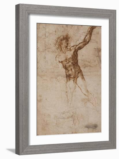 A Youth Beckoning-Michelangelo-Framed Art Print