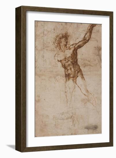 A Youth Beckoning-Michelangelo-Framed Art Print