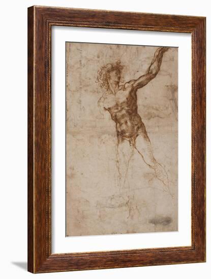 A Youth Beckoning-Michelangelo-Framed Art Print