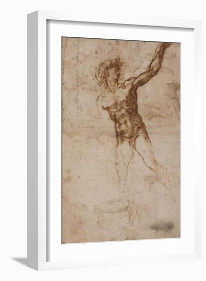 A Youth Beckoning-Michelangelo-Framed Art Print