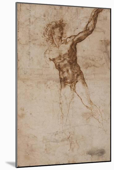 A Youth Beckoning-Michelangelo-Mounted Art Print