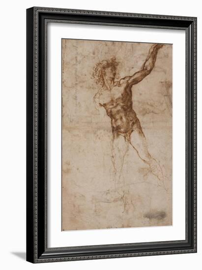 A Youth Beckoning-Michelangelo-Framed Art Print