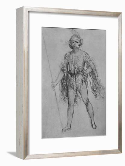 'A Youth with a Lance', c1480 (1945)-Leonardo Da Vinci-Framed Giclee Print