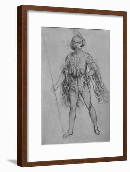 'A Youth with a Lance', c1480 (1945)-Leonardo Da Vinci-Framed Giclee Print