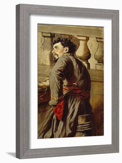 A Zaporozhian Cossack, 1873-Vasili Grigoryevich Perov-Framed Giclee Print