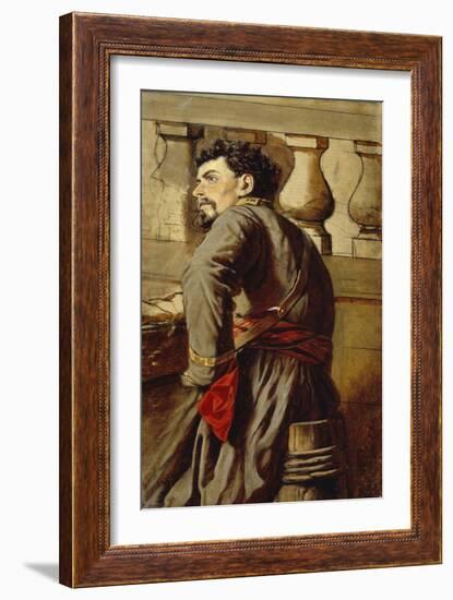 A Zaporozhian Cossack, 1873-Vasili Grigoryevich Perov-Framed Giclee Print