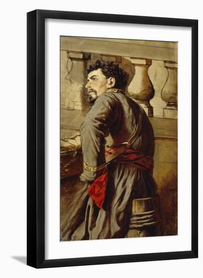 A Zaporozhian Cossack, 1873-Vasili Grigoryevich Perov-Framed Giclee Print