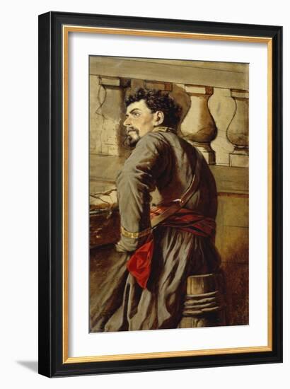 A Zaporozhian Cossack, 1873-Vasili Grigoryevich Perov-Framed Giclee Print