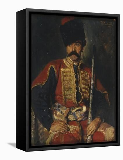 A Zaporozhian Cossack, 1884-Konstantin Yegorovich Makovsky-Framed Premier Image Canvas