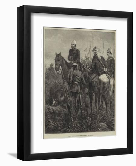 A Zulu Guide Listening for Sounds of the Enemy-null-Framed Giclee Print