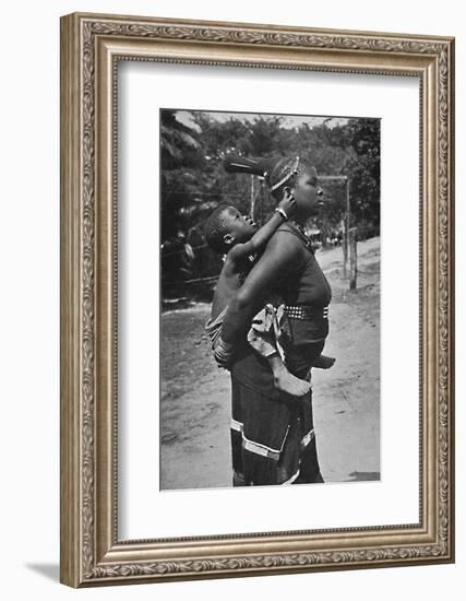 A Zulu woman and child, 1902-Unknown-Framed Photographic Print