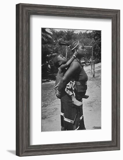 A Zulu woman and child, 1902-Unknown-Framed Photographic Print