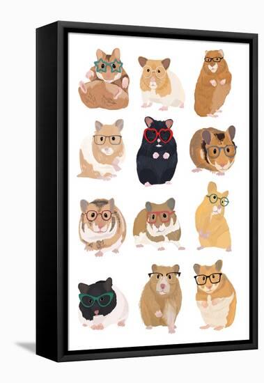 A1 Hamsters in Glasses-Hanna Melin-Framed Premier Image Canvas