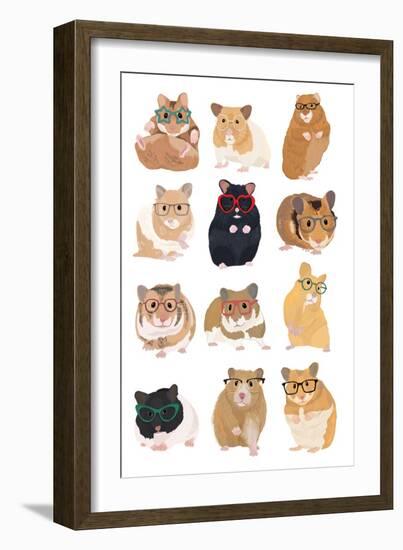 A1 Hamsters in Glasses-Hanna Melin-Framed Giclee Print