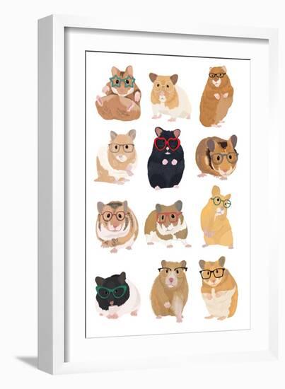 A1 Hamsters in Glasses-Hanna Melin-Framed Giclee Print