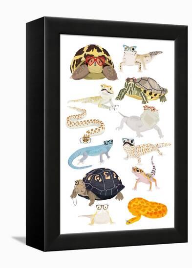 A1 Reptiles in Glasses-Hanna Melin-Framed Premier Image Canvas