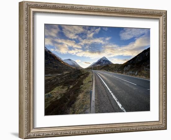 A82 Trunk Road Heading Across Rannoch Moor Towards Glencoe, Scotland-Lee Frost-Framed Photographic Print