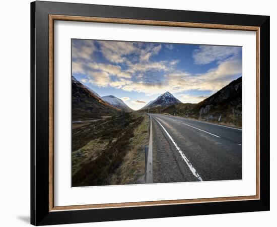 A82 Trunk Road Heading Across Rannoch Moor Towards Glencoe, Scotland-Lee Frost-Framed Photographic Print