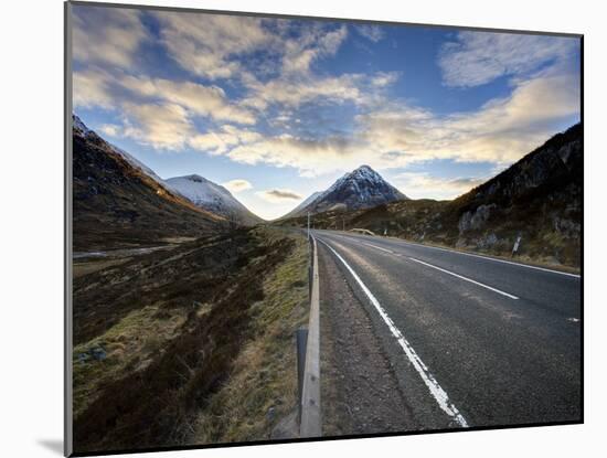 A82 Trunk Road Heading Across Rannoch Moor Towards Glencoe, Scotland-Lee Frost-Mounted Photographic Print