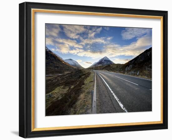 A82 Trunk Road Heading Across Rannoch Moor Towards Glencoe, Scotland-Lee Frost-Framed Photographic Print