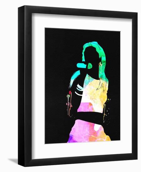 Aaliyah Watercolor-Lana Feldman-Framed Premium Giclee Print